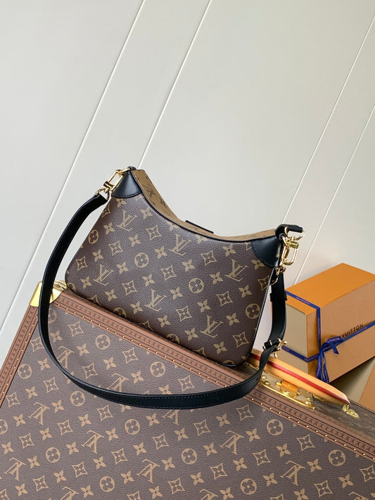 TWINNY BAG 29 IN BROWN MONOGRAM CANVAS AND CALFSKIN