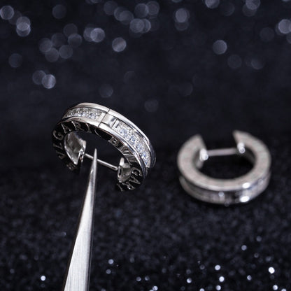 ZERO 1 MINI SILVER DIAMOND EARRINGS