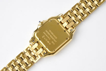 PANTHERE 27MM GOLD CASE WHITE DIAL