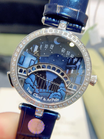 LADY ARPELS LOVER BRIDGE BLUE CROCODILE