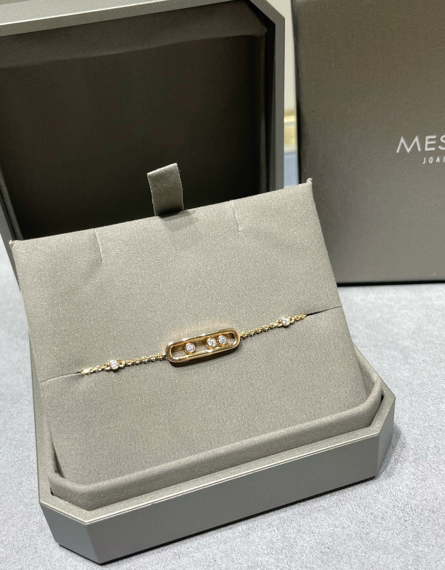 BABY MOVE PINK GOLD DIAMOND BRACELET