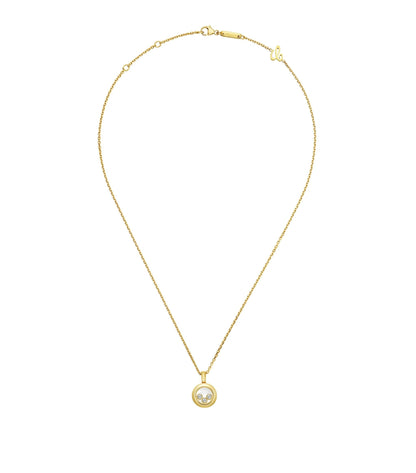 HAPPY PEDANT GOLD 3 DIAMOND NECKLACE