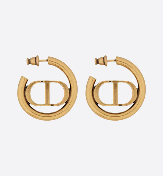 30 MONTAIGNE HOOP EARRINGS ANTIQUE GOLD
