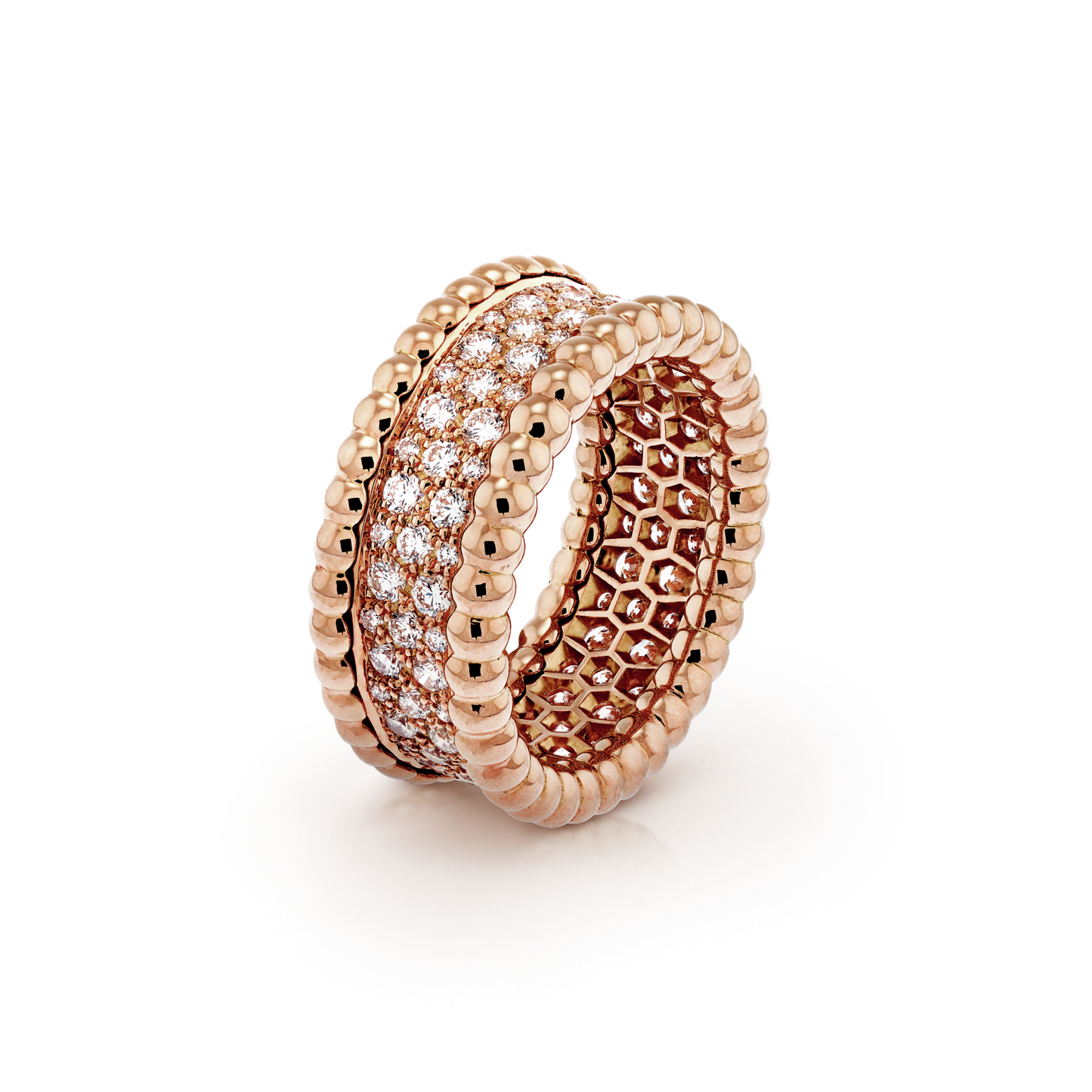 PERLEE 3 ROWS DIAMONDS RING