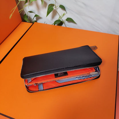 HM Zipper Wallet 20 Black Epsom
