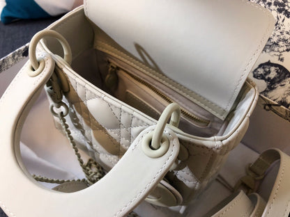 MINI LADY 17 BAG IN WHITE CALFSKIN