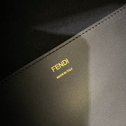 SHINE 40 TOTE BAG IN BLACK EMBOSSED CALFSKIN