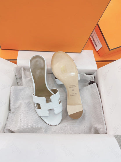 Oasis Sandal Epsom Calfskin White