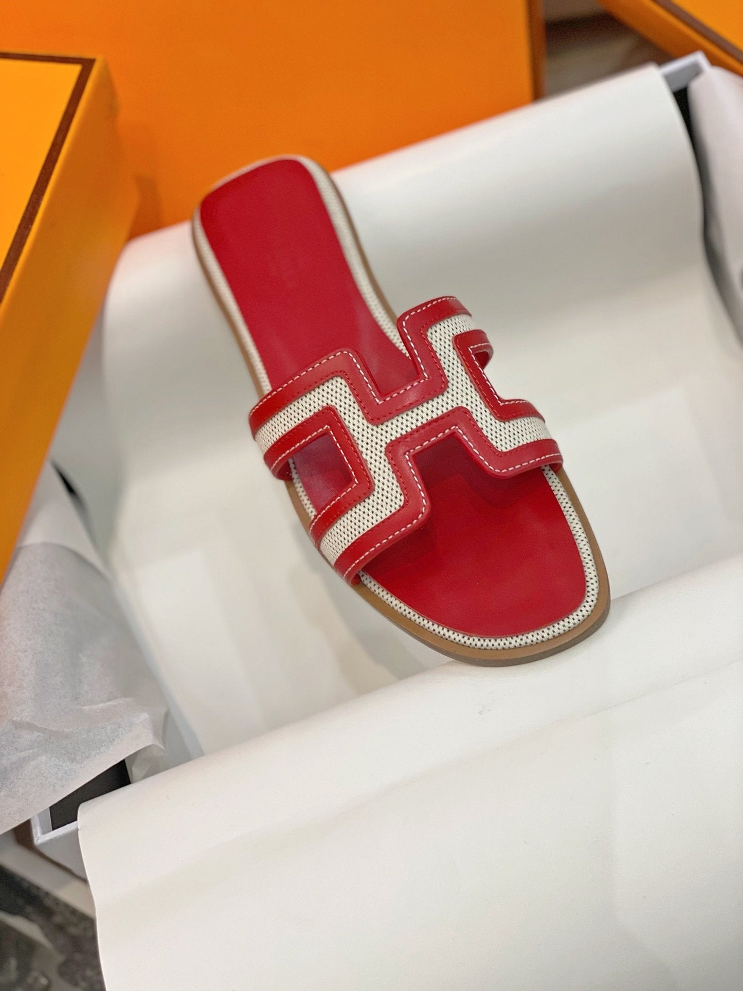 Oran Sandal Red Leather