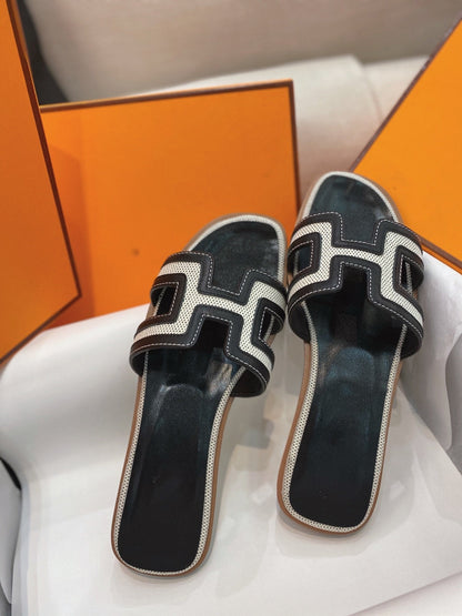 Oran Sandal Black Leather