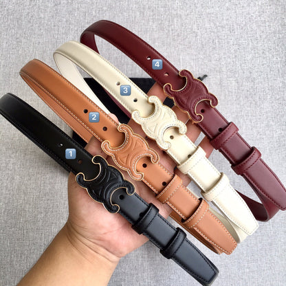 Medium Cuir Triomphe Belt 25mm Black Calfskin