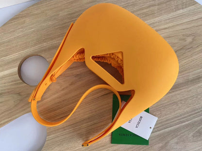 SHOULDER BAG 27 IN ORANGE PEEL RUBBER AND NYLON FABRIC