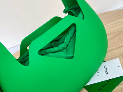 SHOULDER BAG 27 IN JADE GREEN RUBBER AND NYLON FABRIC