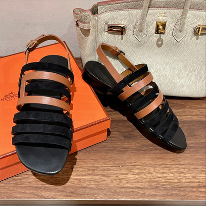 EPHESE SANDAL BLACK CALFSKIN