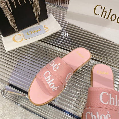 WOODY SLIPPER IN ROSE PINK CANVAS