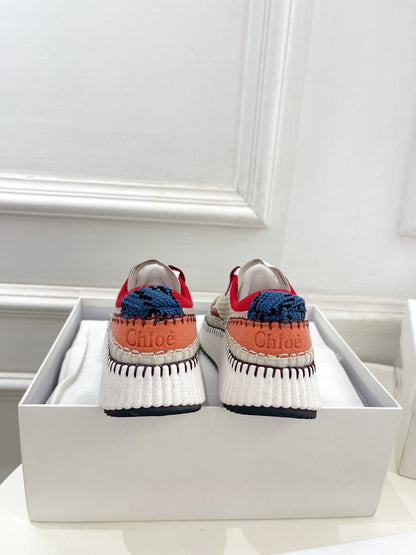 NAMA SNEAKER IN CHERRY RED MIX COLORFUL SPECIAL FABRIC