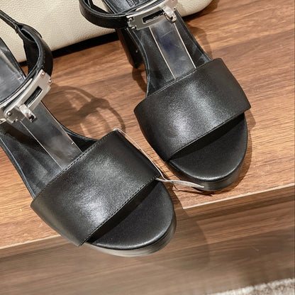 GLAM SANDAL 110 BLACK LAMBSKIN