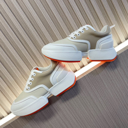 GIGA SNEAKER BEIGE MIX WHITE CALFSKIN