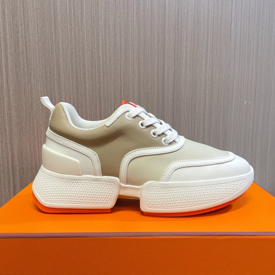 GIGA SNEAKER BEIGE MIX WHITE CALFSKIN