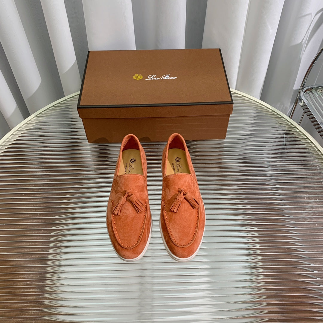 LP SUMMER WALK TASSELS LOAFERS FIRE SUEDE