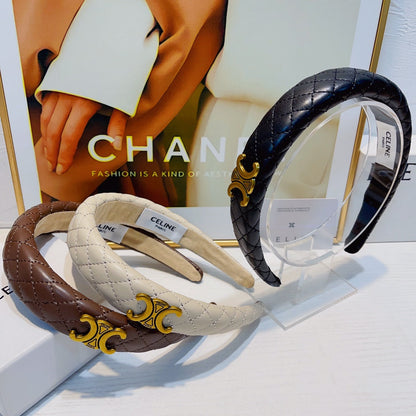 CAMEL BROWN LAMBSKIN HAIRBAND 925628