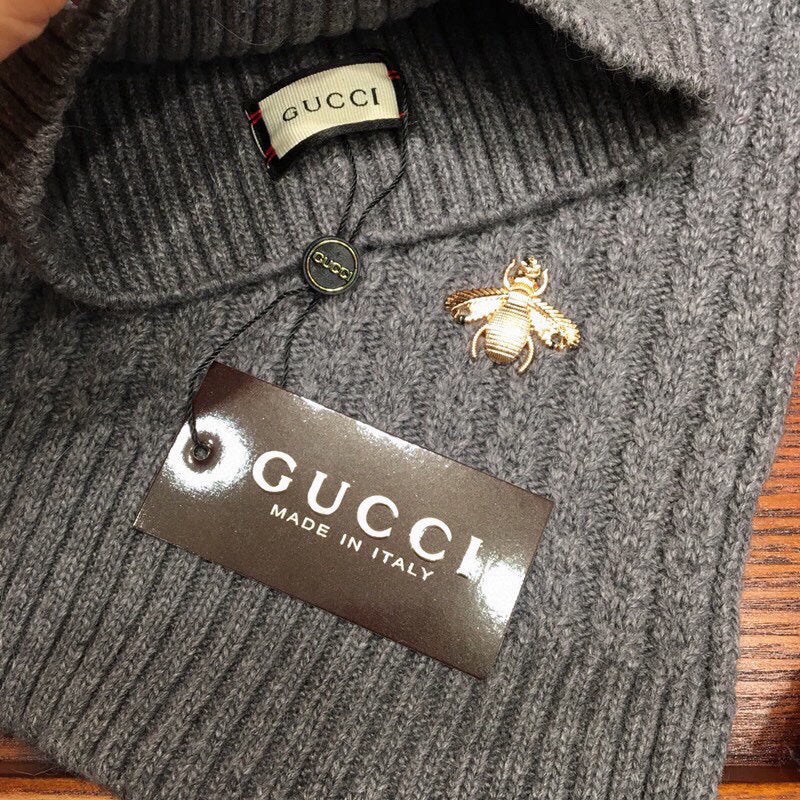 SET SCARF AND HAT IN SHARK GRAY WOOL 945023