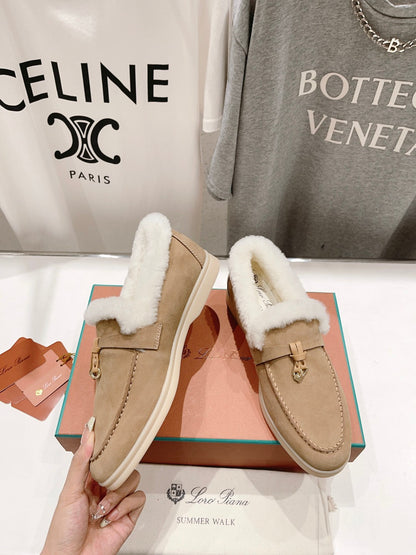 LP SUMMER CHARMS WALK LOAFERS CAMEL FLEECE