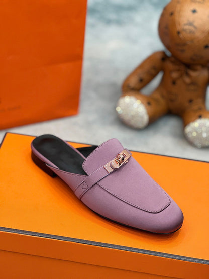 0Z Mule Purple Silk Thick Cloth/Sheepskin