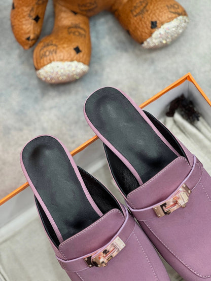 0Z Mule Purple Silk Thick Cloth/Sheepskin