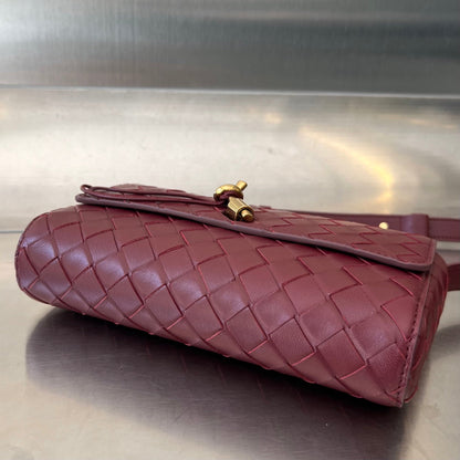 ANDIAMO 21 IN BURGUNDY RED LAMBSKIN