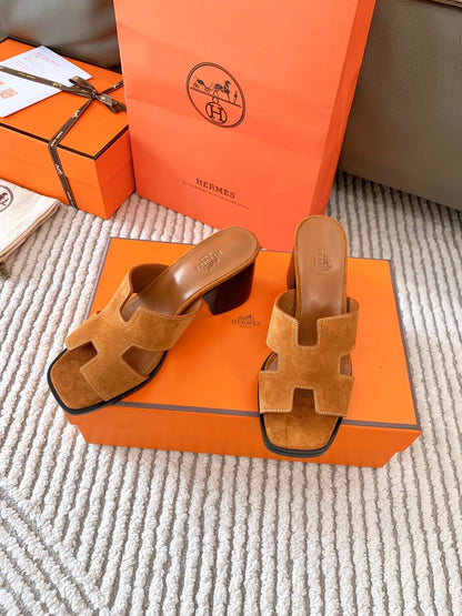 HELIA 60 SANDAL IN BRONZE BROWN SUEDE