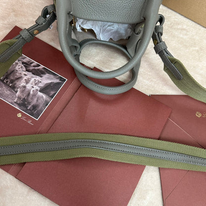 MICRO BALE BAG IN BASIL GREEN CALFSKIN