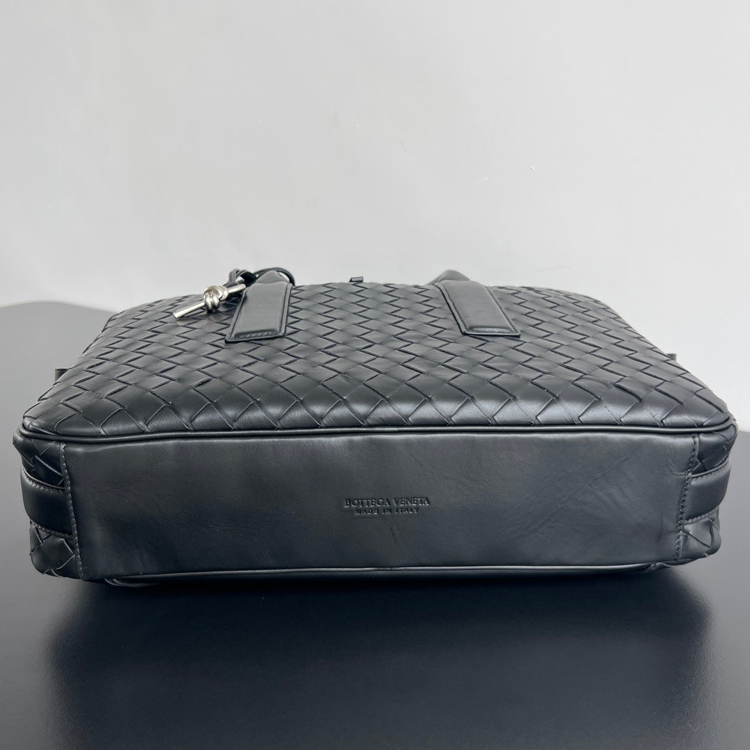 LARGE GETAWAY 39 WEEKENDER IN BLACK CALFSKIN