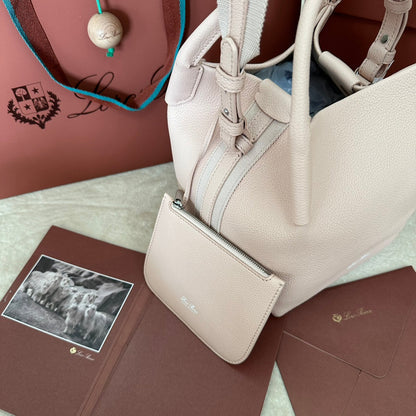SMALL 21 BALE BAG IN LIGHT PINK GRAINED CALFSKIN