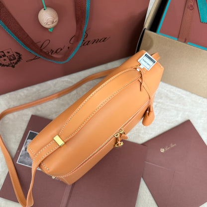 EXTRA BAG L27 IN NEON ORANGE SMOOTH CALFSKIN WITH GOLD HARDWARE