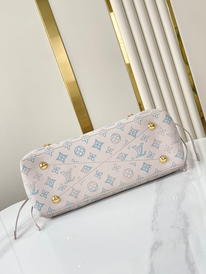 BELLA TOTE 32 IN BLUME PERFORATED CALFSKIN GOLD HARDWARE