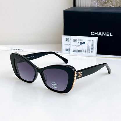 BUTTERFLY SUNGLASSES CH5481H IN ACETATE EMBOSSED PEARL