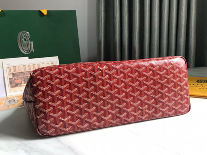 CHIEN GRIS & POCKET 34 RED CANVAS