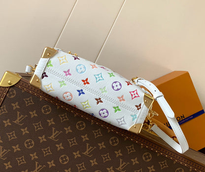 SIDE TRUNK MM LV X TM 23 CM IN WHITE MONOGRAM CALFSKIN