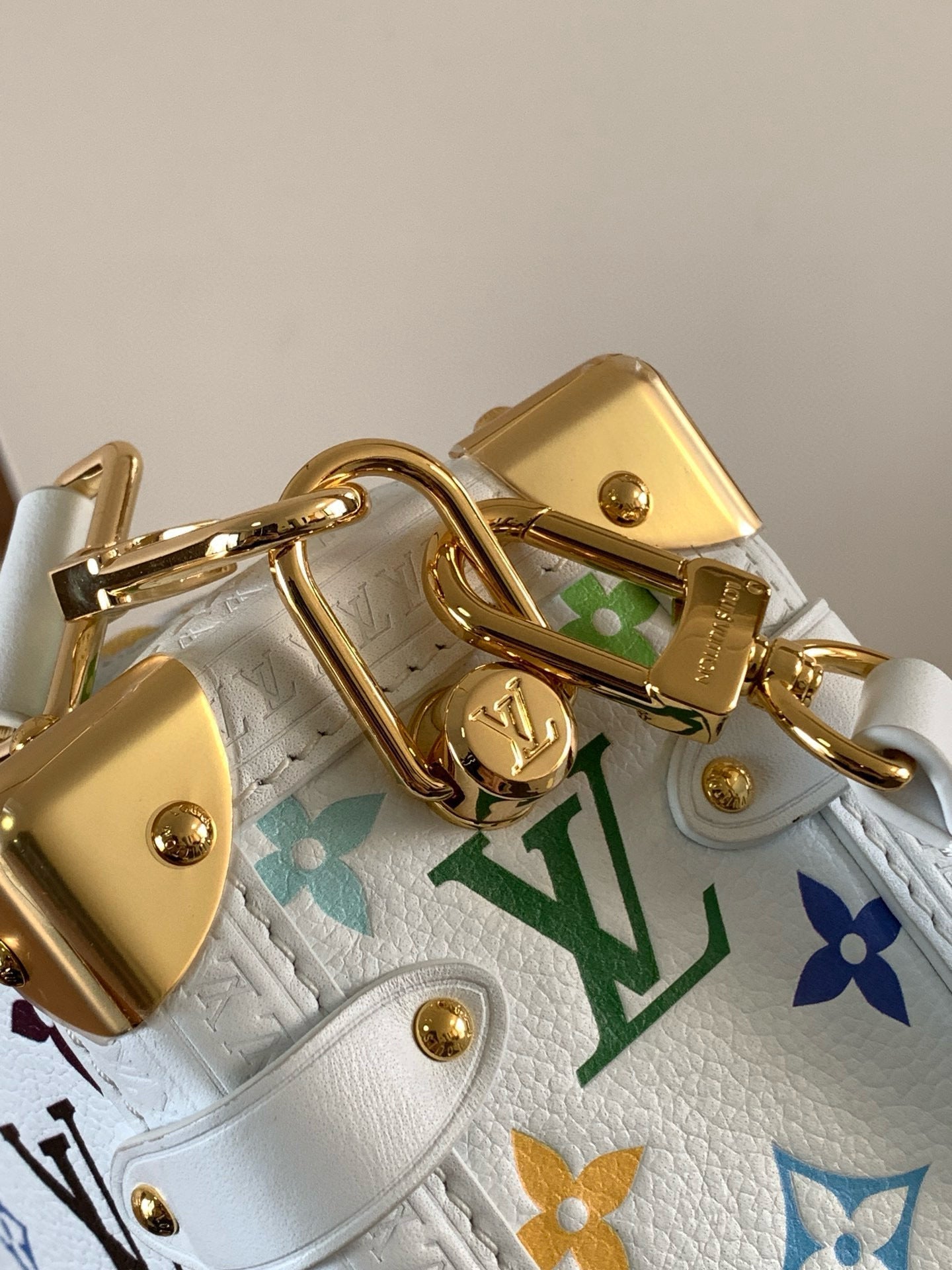 SIDE TRUNK MM LV X TM 23 CM IN WHITE MONOGRAM CALFSKIN