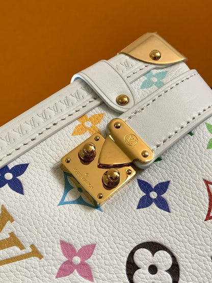 SIDE TRUNK MM LV X TM 23 CM IN WHITE MONOGRAM CALFSKIN