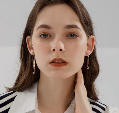 KELLY CHAINE EARRINGS VERY SMALL MODEL YELLOW GOLD