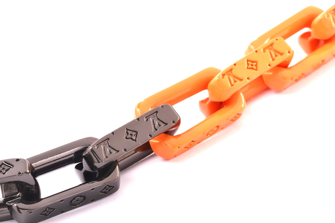 LOUIS VUITTON ORANGE BAMBOO SPLICING NECKLACE