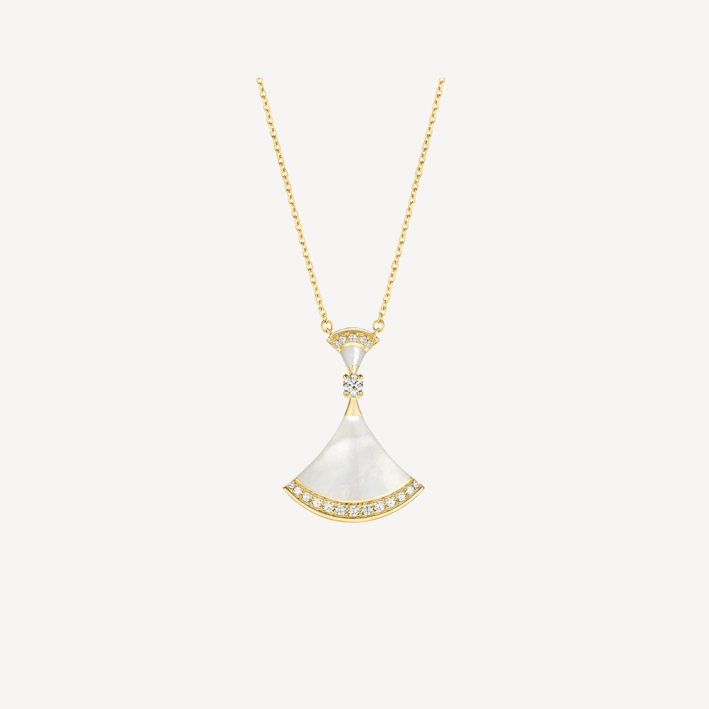 DREAM NECKLACE MOP GOLD DIAMOND