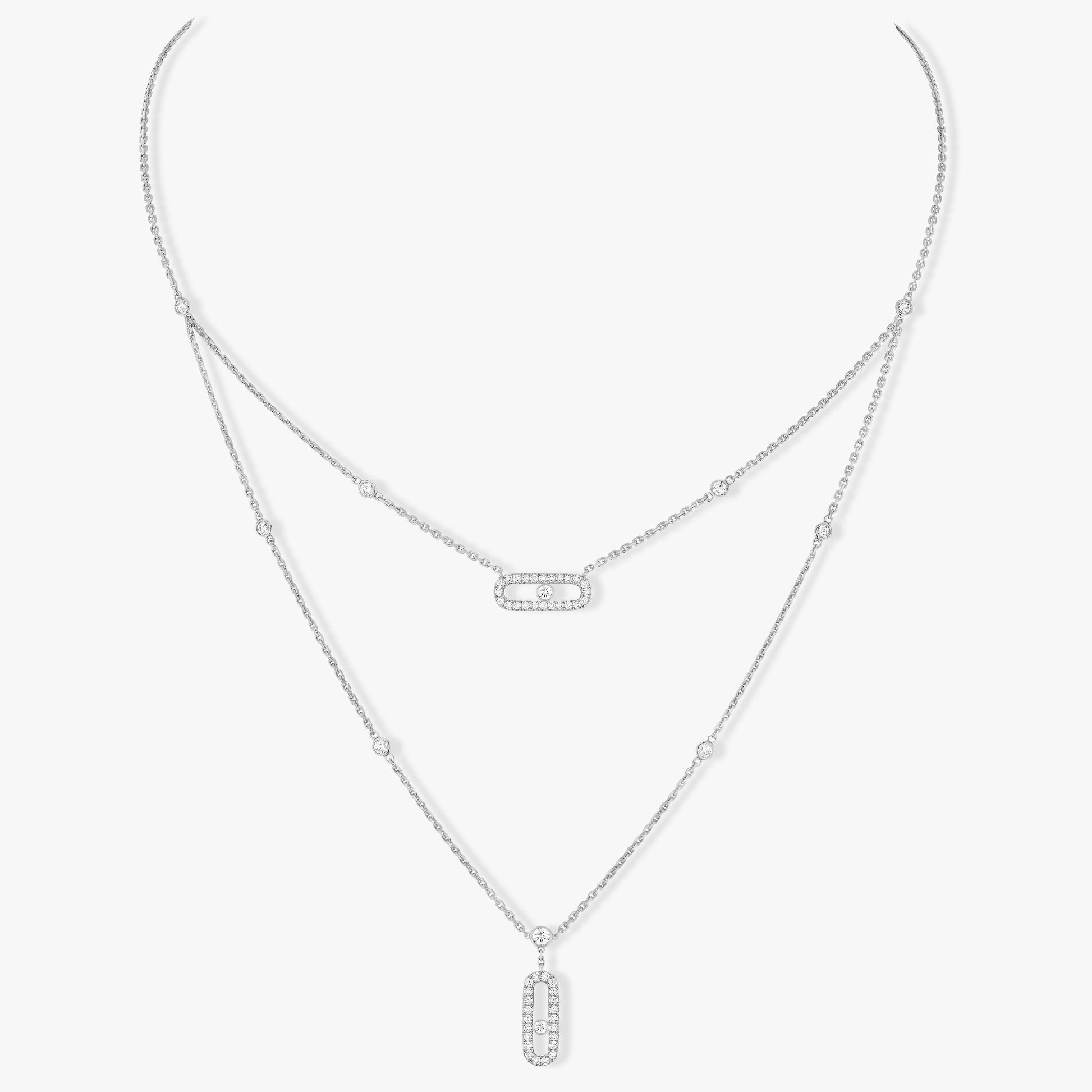 MOVE 2 ROW DIAMOND NECKLACE