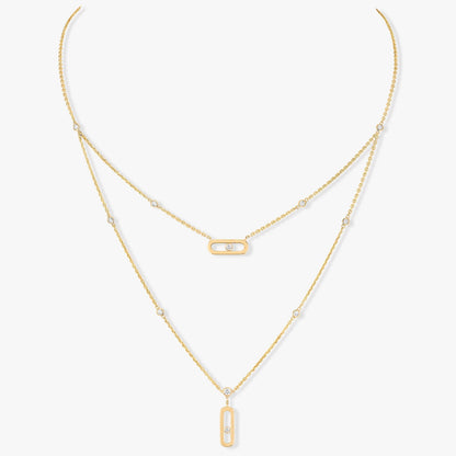 MOVE UNO 2 ROW DIAMOND NECKLACE
