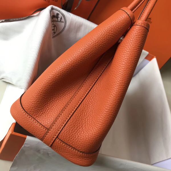 HERM Garden Party 30 Bag In Orange Taurillon Leather
