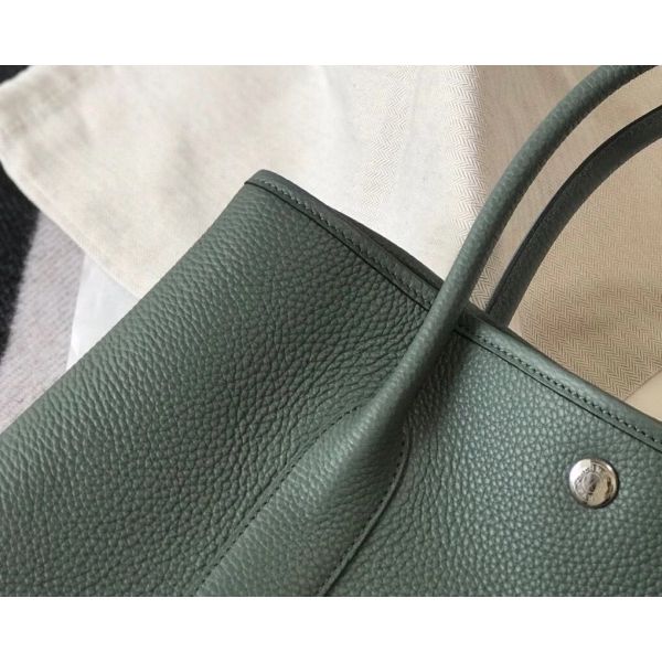 HERM Garden Party 30 Bag In Vert Amande Taurillon Leather