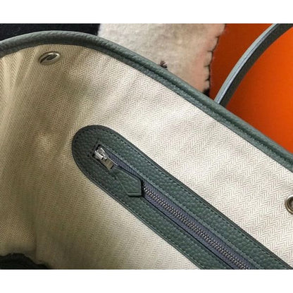 HERM Garden Party 30 Bag In Vert Amande Taurillon Leather