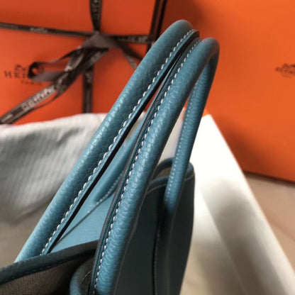 HERM Garden Party 36 Bag In Blue Jean Clemence Leather